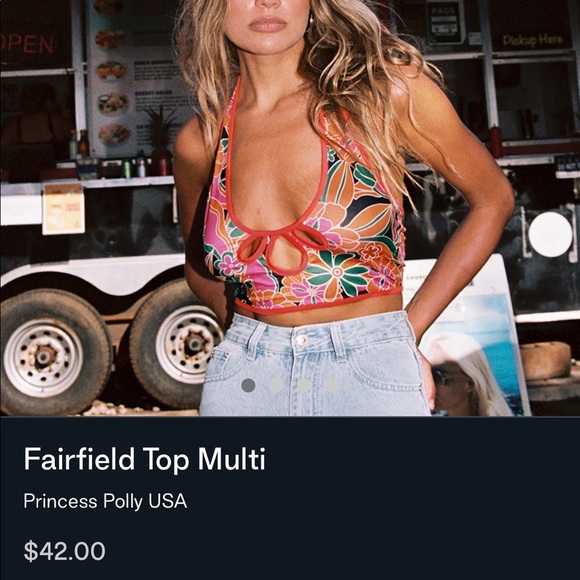 PRINCESS POLLY FAIRFIELD HALTER CROP TOP - Picture 5 of 6